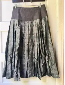 Italian Grunge Dark Fairy Aline Skirt Wool Blend Steampunk grunge metallic S