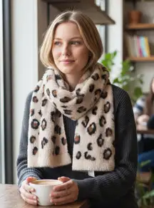 NWT American eagle Outfitters Fluffy Leopard Scarf