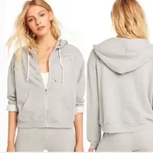 Wildfox Gray Sequins Embellished Zip Up Hoodie Sweatshirt Jacket XS