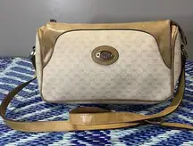 Gucci Monogrammed Canvas Crossbody Bag with Serial Number