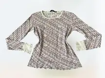 Fox Racing Riders Newsprint long sleeve form fitting women's shirt Size M