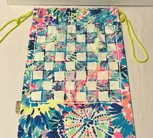 COPY - Lilly Pulitzer Drawstring Beach Game Bag Checkers/Backgammon 20”x13.5- N…