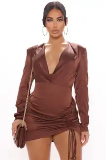 Fashion Nova Brown Spark the Passion Mini Dress