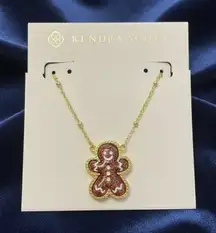 Kendra Scott Gold Christmas Gingerbread necklace
