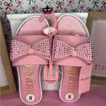 Juicy Couture Pink Bow Sandals