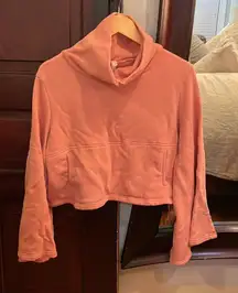 Movement Cropped Cowl Neck Bell Sleeve Sweatshirt