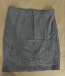 Iris Textured Denim Blue Pencil Skirt