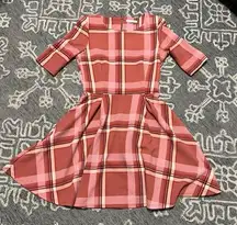 Copper Key  Pink Plaid Dress