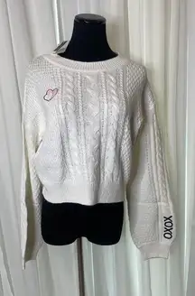 NWT White Cable Knit  Sweater