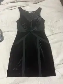 Ecote black velvet & lace dress