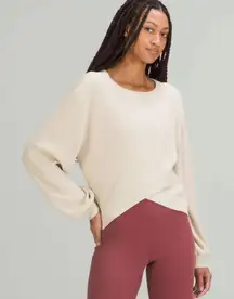 Lululemon Reversible‎ Crossover Sweater White Opal