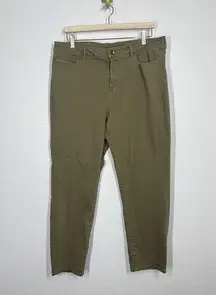 Mountain Hardware Womens Twill Ankle Pants Size 14 Olive Straight Leg Jean