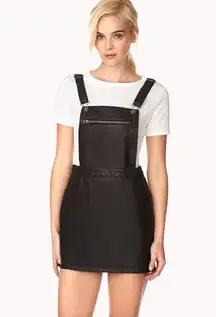 Forever 21 Dynamite Faux Leather Overall Dress