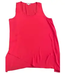 Pleione Women's Red Scoop Neck Sleeveless Tank Top Size Large