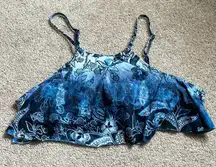 1 Indigo Your Own Way High Neck Ombré Cold Shoulder Bikini Top