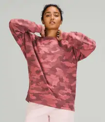 Lululemon Perfectly Oversized Crew Heritage 365 Camo Brier Rose size 14 W3DUVS