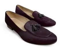 J. Crew Biella Tassel Loafers Deep Aubergine Sz 9