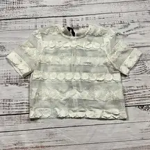 English Factory  lace floral crop top size medium