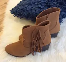Boots Western Booties Ankle Tan Brown Womens 7.5 New 