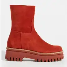 Paloma Barcelo Mid-Calf Platform Shoes in Dark Orange 37