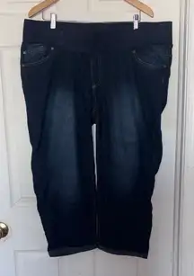 Penelope’s Closet Maternity Denim Cropped Jeans Blue Size 2X