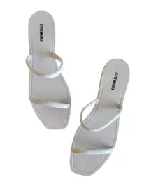 Steve Madden Women’s Pike White Strappy Slip On Jelly Sandals Size 10