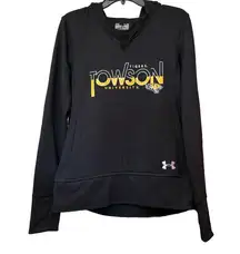Towson University Tigers Under Armour Semi-Fitted Women's V-Neck Hoodie, Large