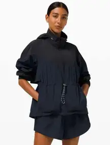 Lululemon Evergreen Anorak Jacket True Navy Black 4 Vented Packable Belt Bag