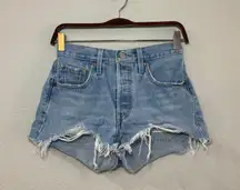 501 Shorts Buttonfly Distressed