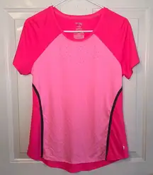 Danskin Small Womens Pink Short Sleeve‎ Tshirt Scoop Neck Soft Athletic Workout