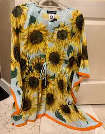 Authentic New With Tags Dolce & Gabbana Sunflower Cover up