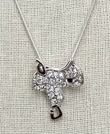 Rhinestone Western Saddle Necklace