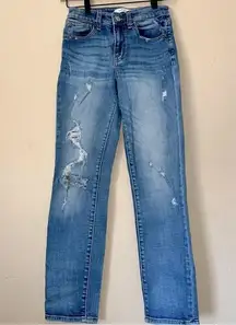 Willow + Root Women's Blue Distressed Jeans  The Everyday Jean Sz 23