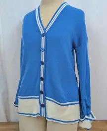 70's Ladies' Two Tone Cardigan Button Up Sweater
