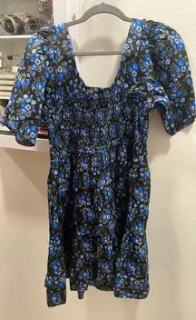 Short Sleeve Smocked Bodice Dress