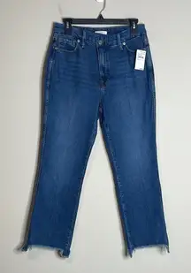 Good American | Women’s Good Curve Straight Jeans Raw Step Hem Size 28 NWT