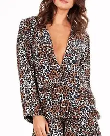 Cleobella  Carla Double Breasted Blazer Leopard