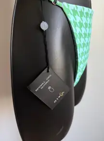 Skatie sz L Green Houndstooth High Cut Bikini Bottoms‎ (NWT)