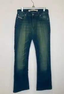 Diesel  Green Blue Denim Bootcut Jeans EUC Sz 28 Italian Vintage Y2K