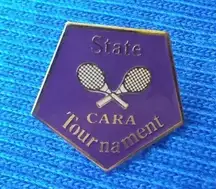 State (Tennis) Cara Tournament Pin