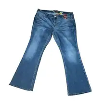 Arizona Jean Company High Rise Flare Leg Blue Jeans Size 24 Juniors Plus