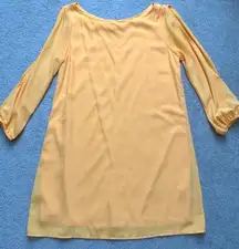 Golden Cold Shoulder Dress