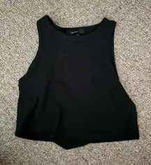 Forever 21 ribbed black triangle crop top