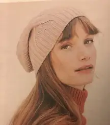 TJD slouchy beanie in light pink NWT