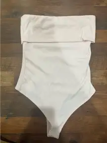 Pink Off-The-Shoulder bodysuit