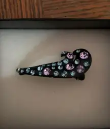 Gorgeous Metal Hair Clip With Sparkly Multicolored Colorful Stone 