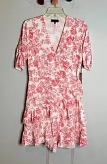 NWT 1. State short floral wrap dress