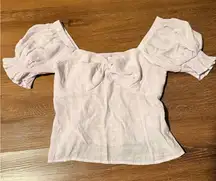 Nine West Light Pink Puff Sleeve Blouse