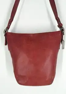 Vintage COACH Legacy Soho Soft Red Leather Bucket Shoulder Bag 9186