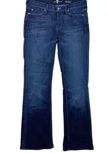 7 For All Mankind  Dark Wash Low Rise Bootcut Demin Stretch Jeans Women's Size 28